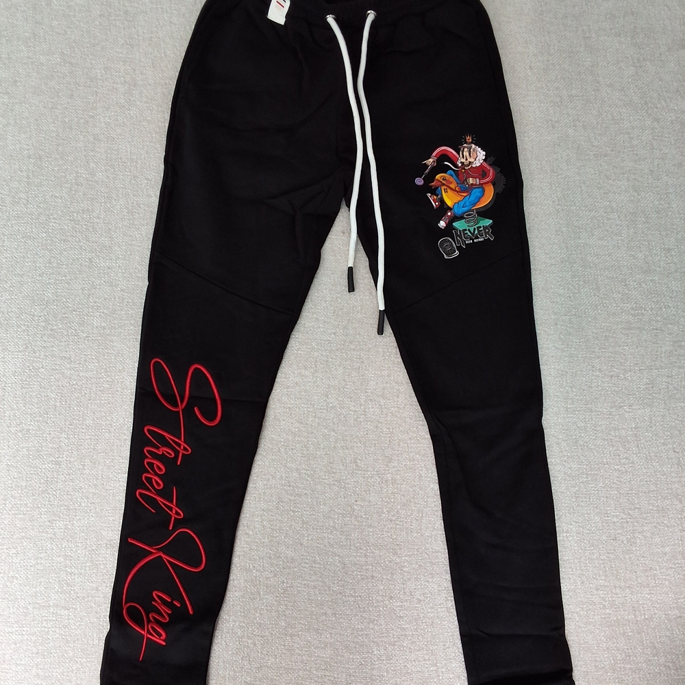 Fifth Loop Mens Black Jogger Sweatpants Medium